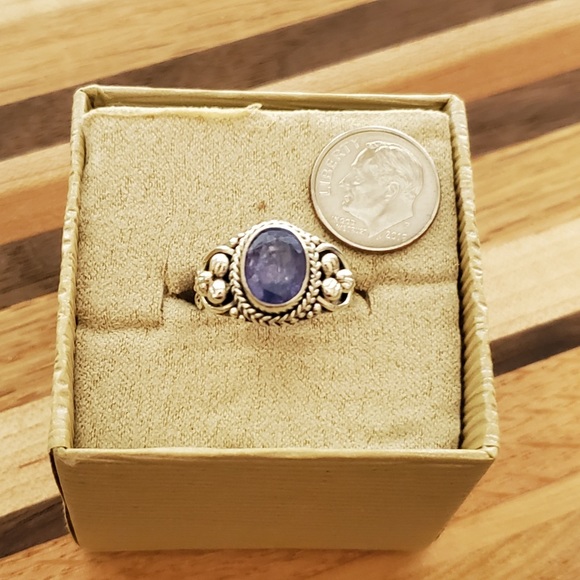 Artisan Rough Cut Tanzanite In SS Ring Sz 8 (NWOT) New Without Tags - Picture 9 of 16